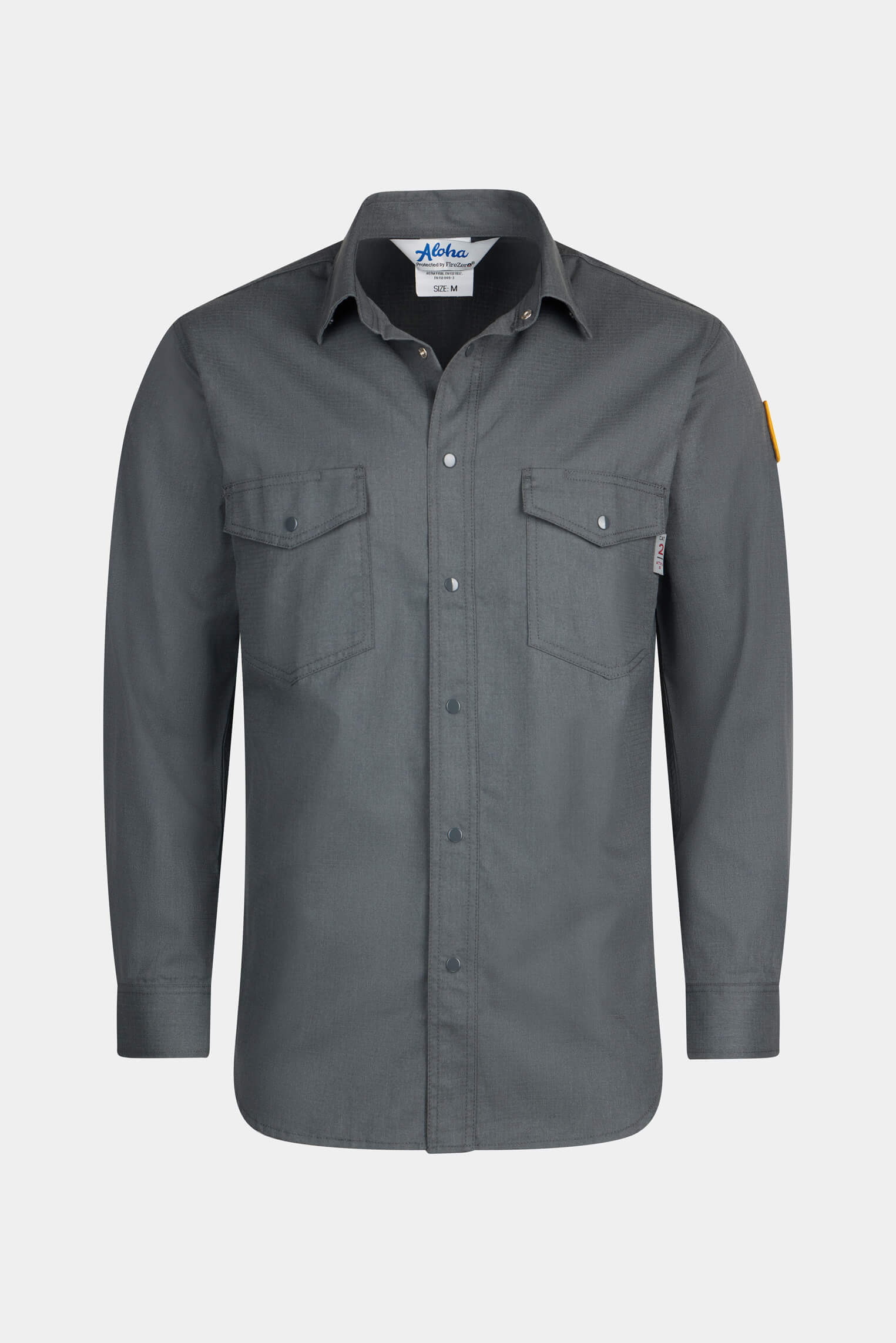 Aloha FR Action Back Snap Shirt Charcoal | Aloha Workwear