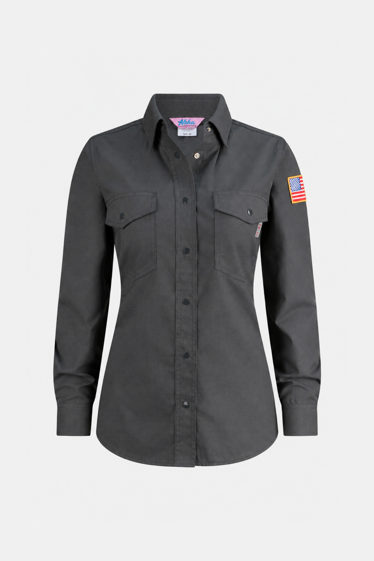 Aloha FR Action Back Snap Shirt Charcoal