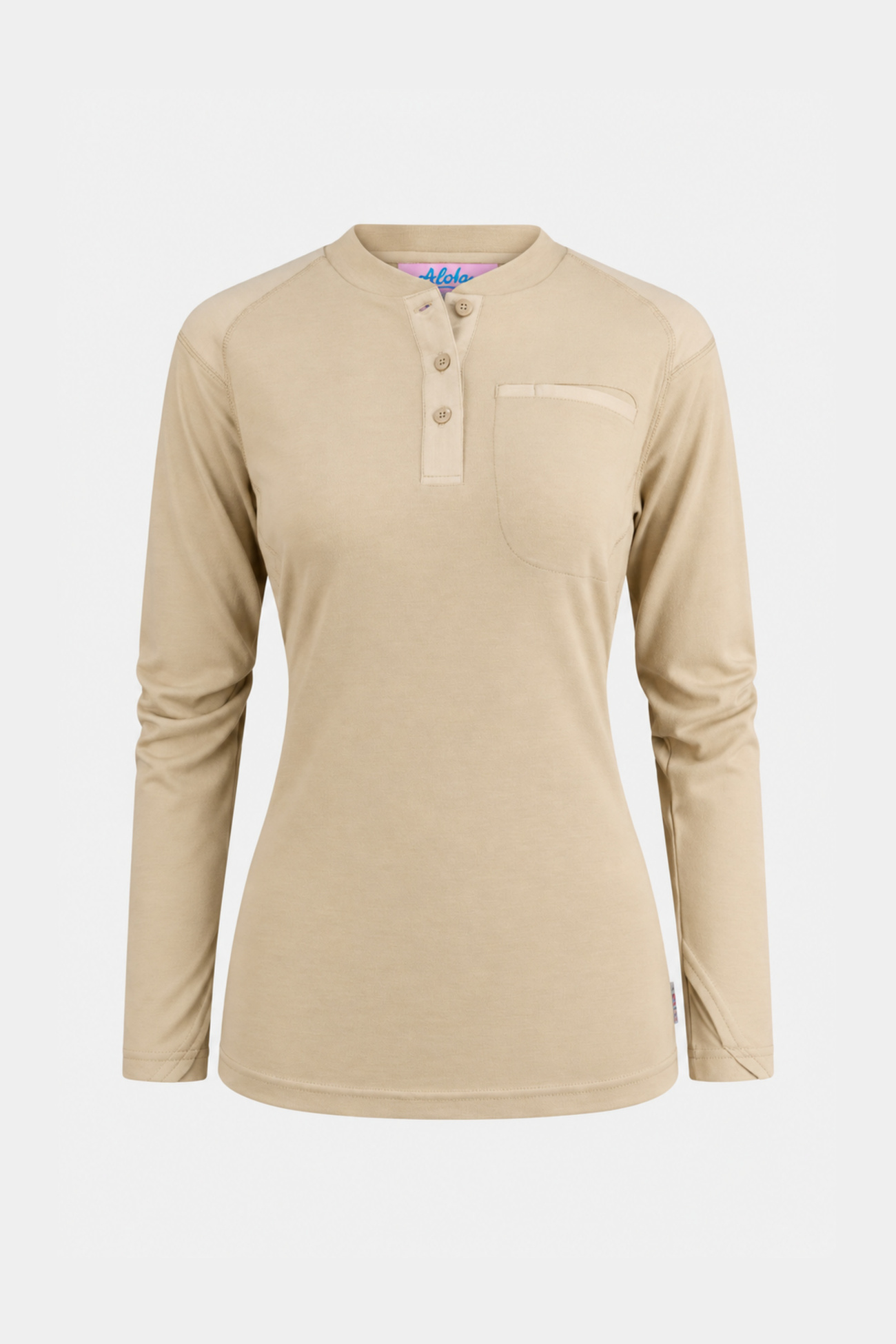 Aloha Inherent Raglan Henley Sand